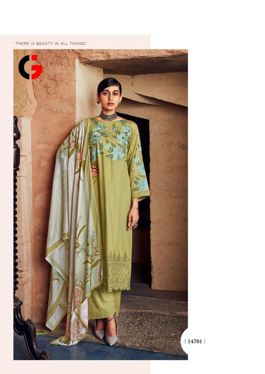 Gull Jee Queen Courts Fancy Festive Wear Pashmina Dress Material Collection 